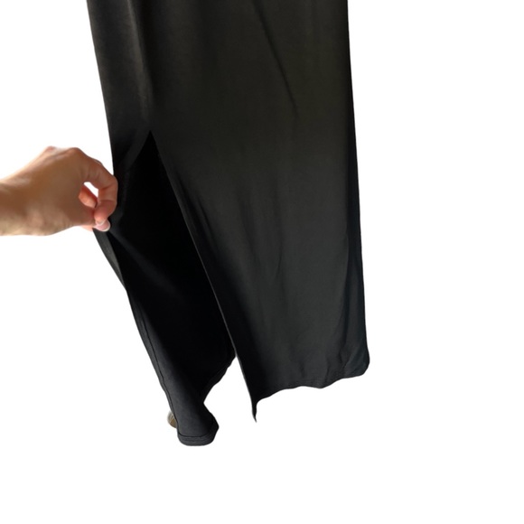 SYMPHONY Open Back Goddess Formal Black Maxi Dress With Gorgeous Crochet Detail - Picture 9 of 10